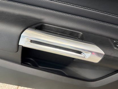 2018-2023 Ford Mustang GT LH Driver Leather Insert Door Panel Grey Stitching