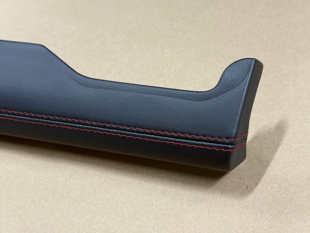 2024-2026 Ford Mustang S650 Dash Trim Leather Pieces RH LH "Red Stitching"