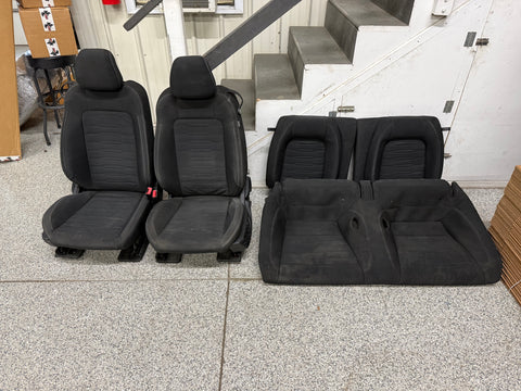 2015-2017 Ford Mustang GT Black Cloth Seats Coupe Front Rear Power Seats