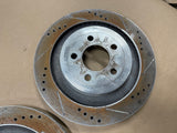 2015-2023 Ford Mustang GT 5.0 Rear Slotted Drilled Rotors 13 inch