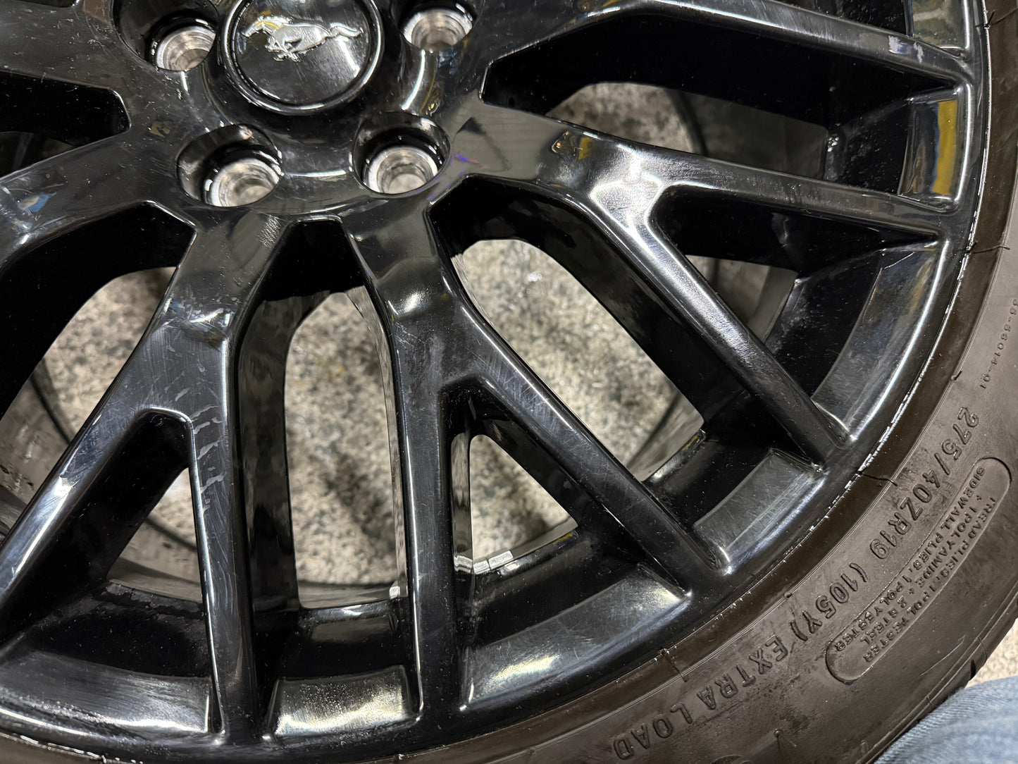 2015-2023 Mustang GT 5.0 19x9.5" Wheel Rim PP1 Rear 275/40/19 Michelin