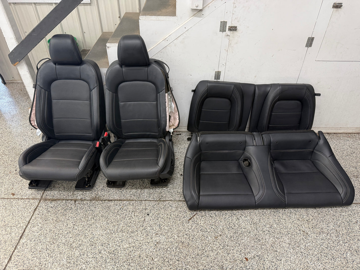 2024-2026 Ford Mustang GT Black Leather Front Rear Seats Heated/Cooled