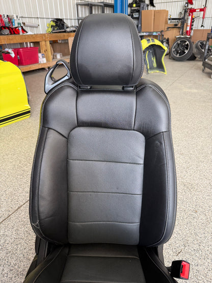 2018-2023 Ford Mustang GT Black Leather Convertible Front & Rear Seats