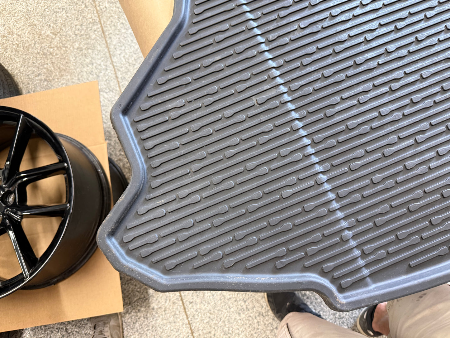 2024-2026 Ford Mustang Rear Trunk Floor Mat w/Subwoofer Black