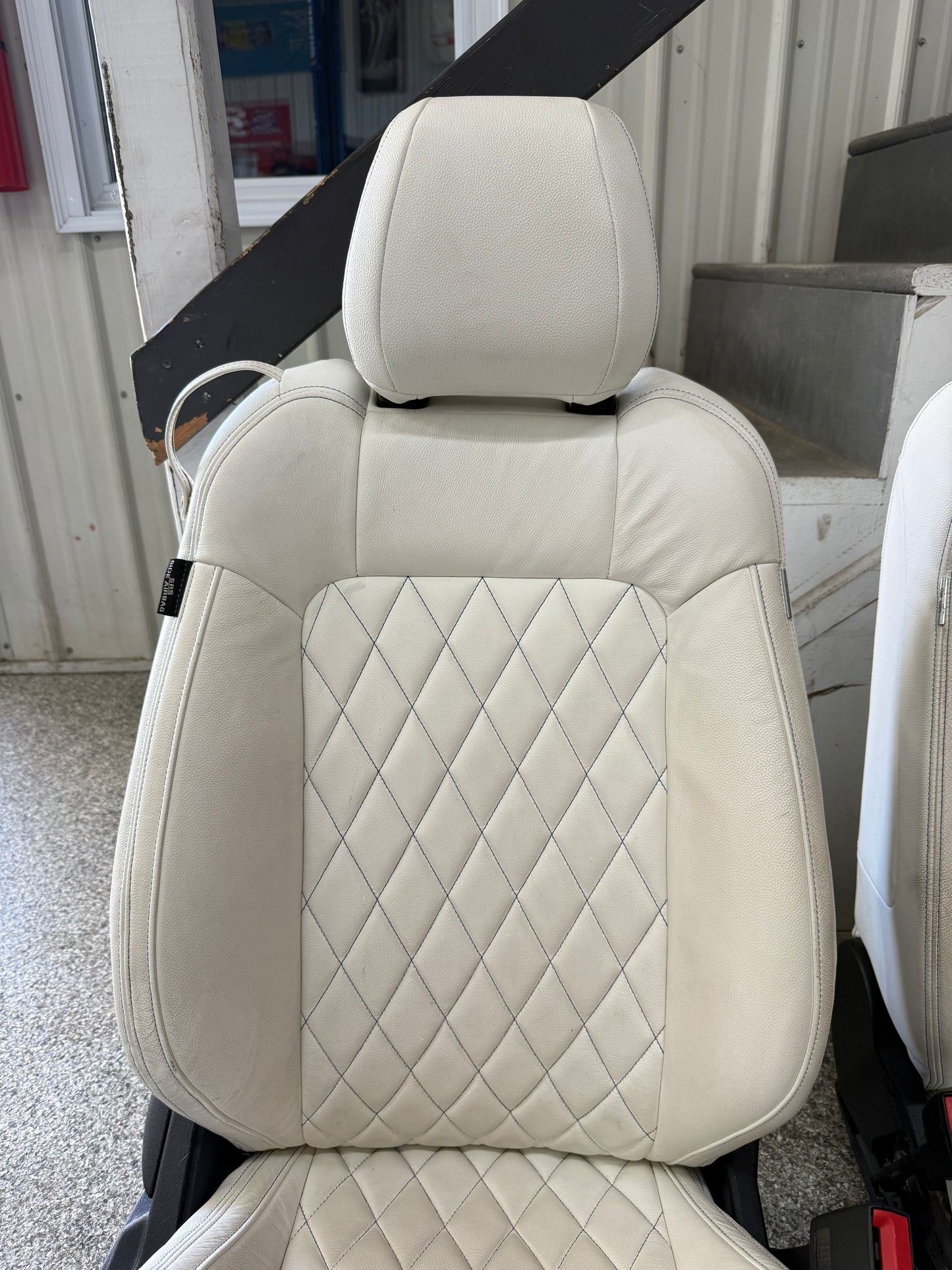 2018-2023 Ford Mustang GT White Aftermarket Leather Coupe Front Rear Power Seats