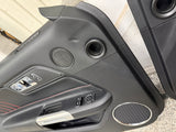 2015-2017 Ford Mustang GT V6 EcoBoost LH RH Leather Insert Door Panels Pair