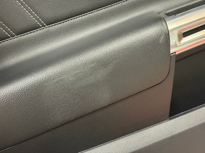 2015-2017 Ford Mustang GT LH Driver Leather Insert Door Panel Grey Stitching