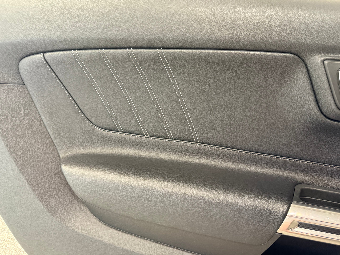 2018-2023 Mustang GT V6 EcoBoost LH RH Premium Leather Insert Door Panels Pair
