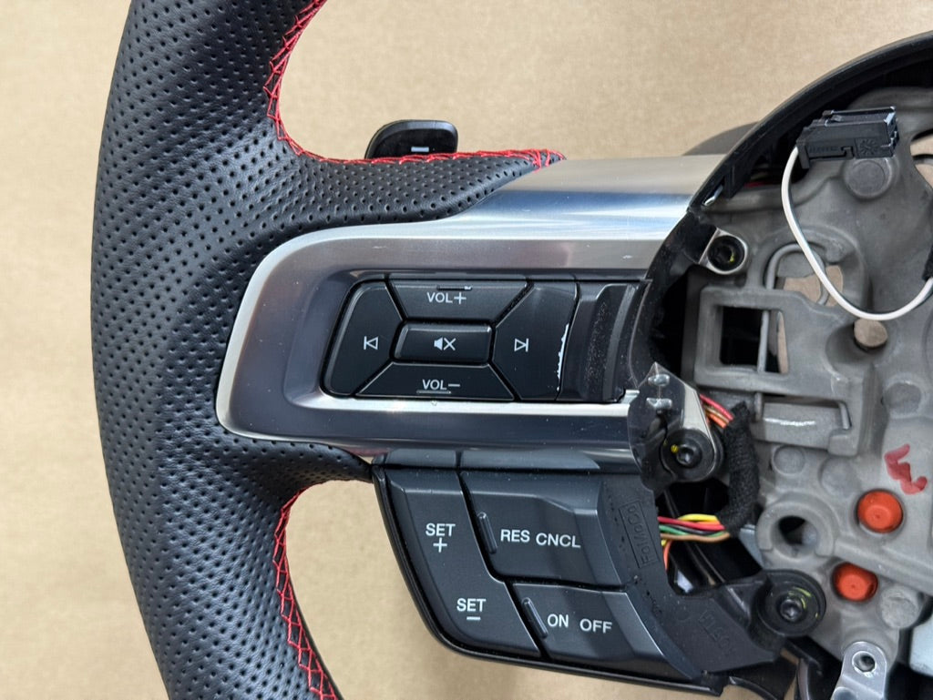 2018-2023 Ford Mustang GT Leather/Carbon Fiber Steering Wheel "Automatic"