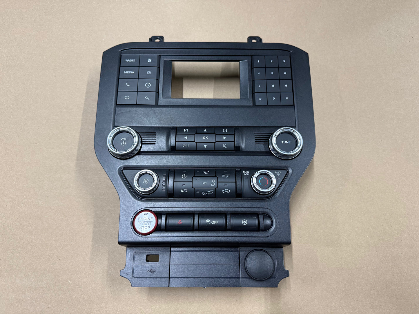 2018-2023 Ford Mustang GT Face Plate Radio Trim Piece