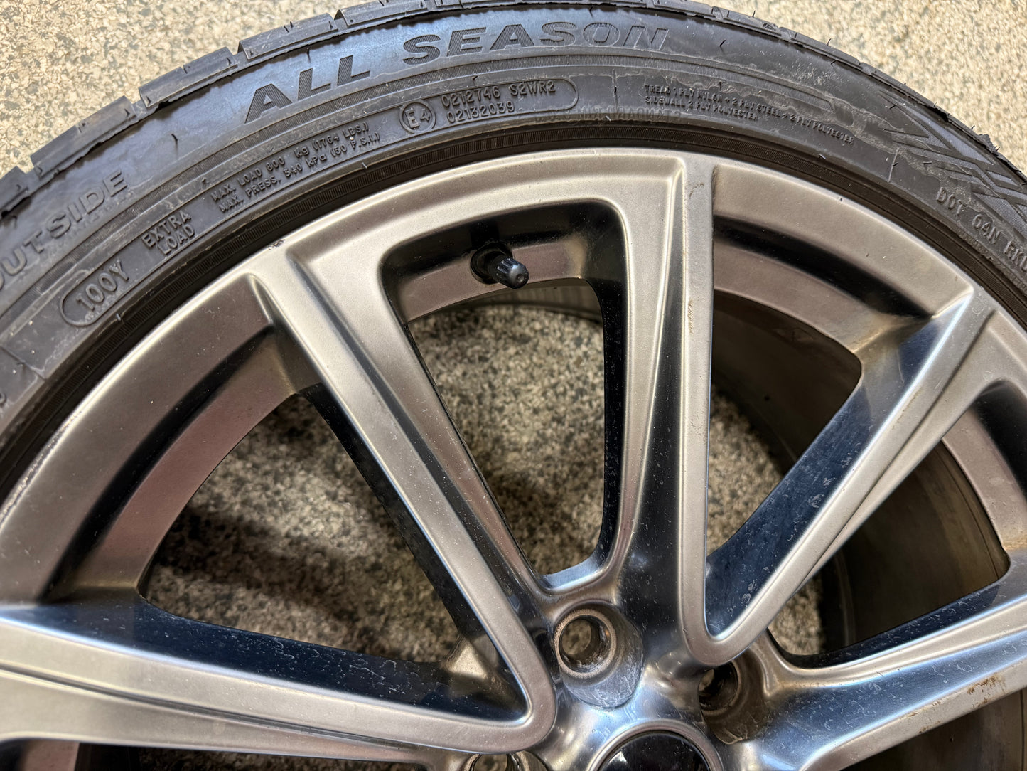 2015-2023 Ford Mustang GT Wheel Rim 19"x8.5" Fortune Viento 255/40/19