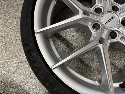 2015-2026 Mustang Niche Prodigy 5 20x9" Silver Wheel/Tire 275/30/20 Continental