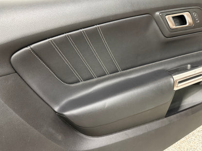 2018-2023 Ford Mustang GT LH Driver Leather Insert Door Panel Grey Stitching