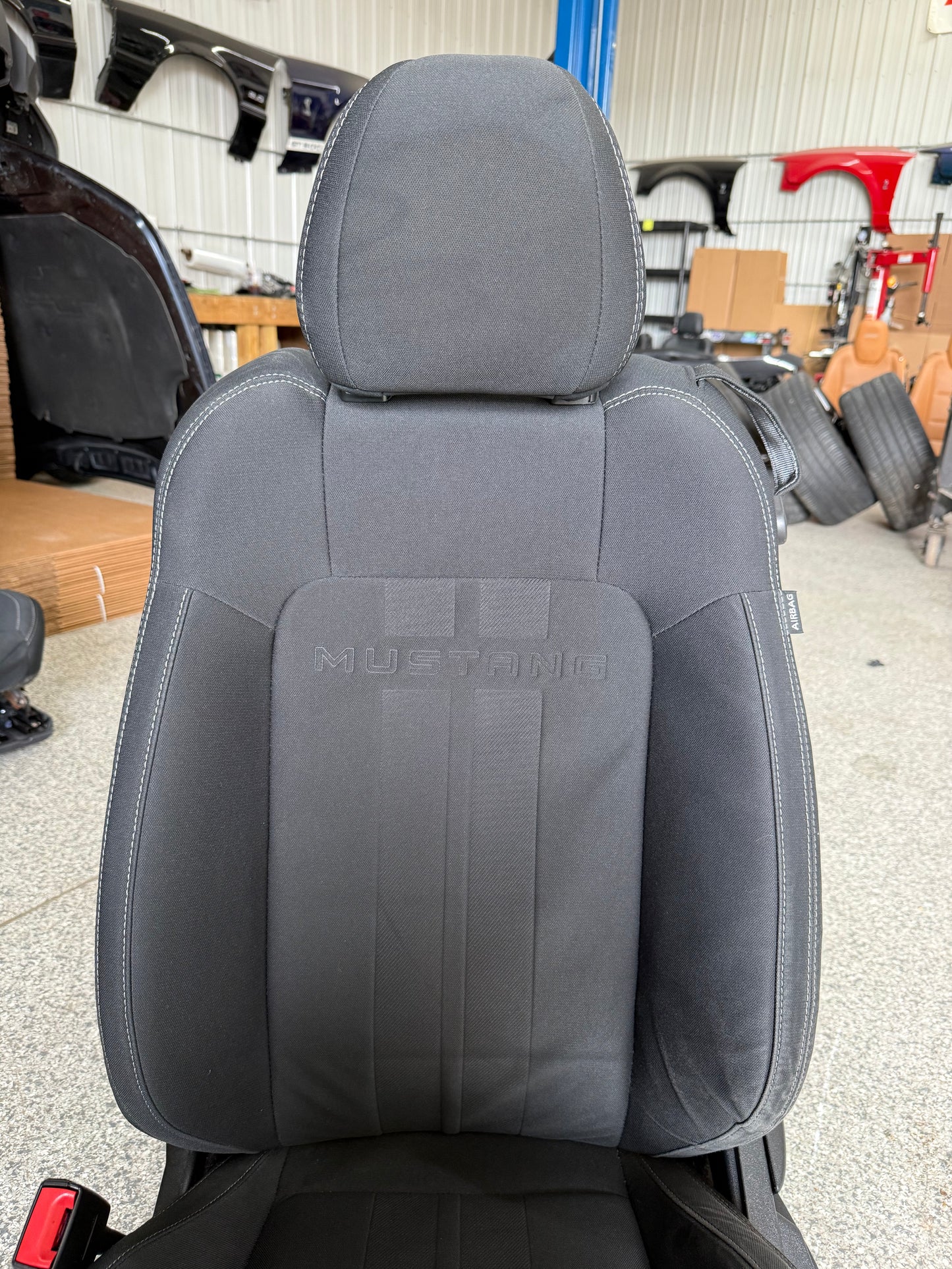 2018-2023 Ford Mustang GT Black Cloth Seats Coupe Front Rear Power Seats