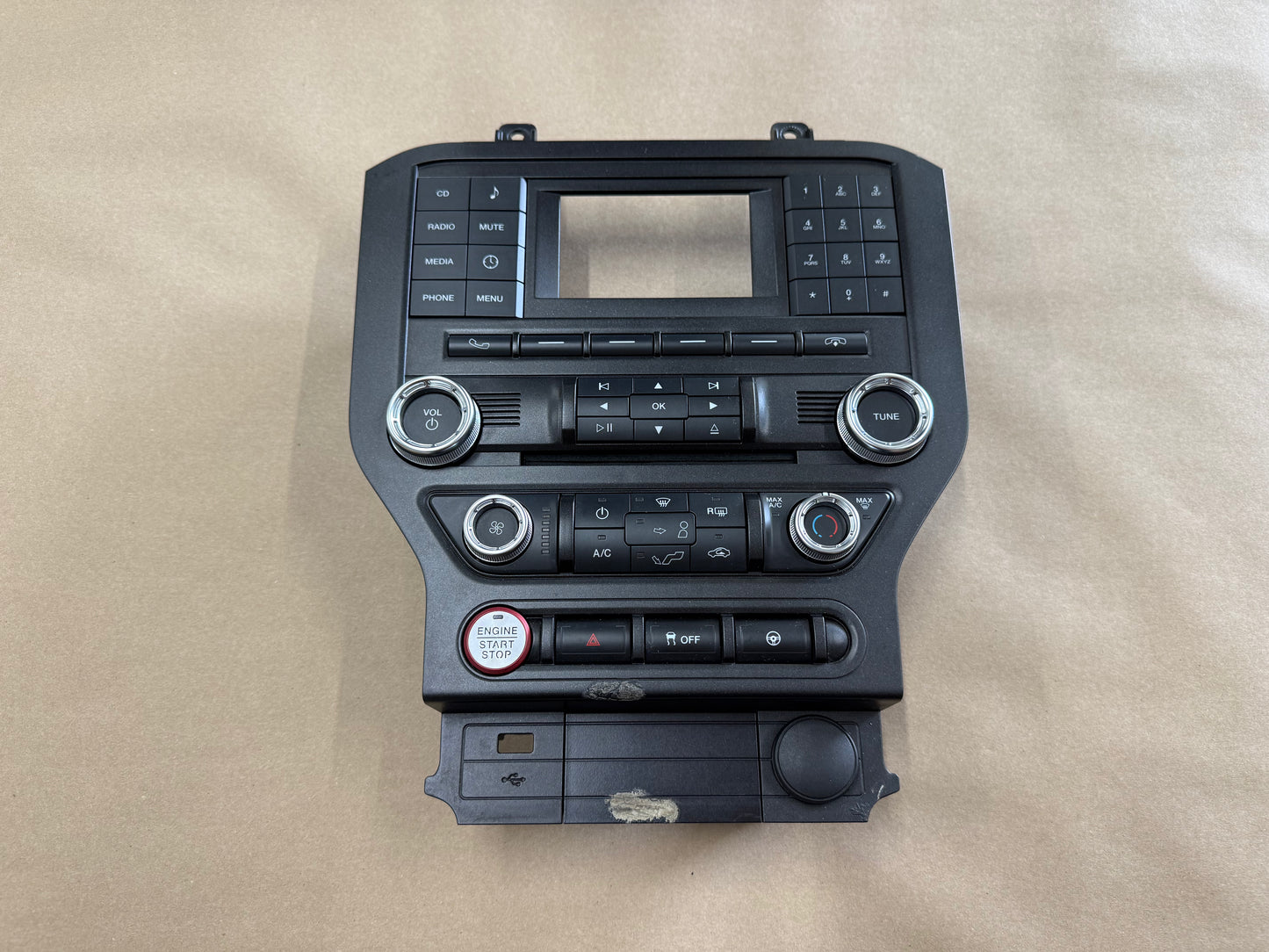 2018-2023 Ford Mustang GT Face Plate Radio Trim Piece