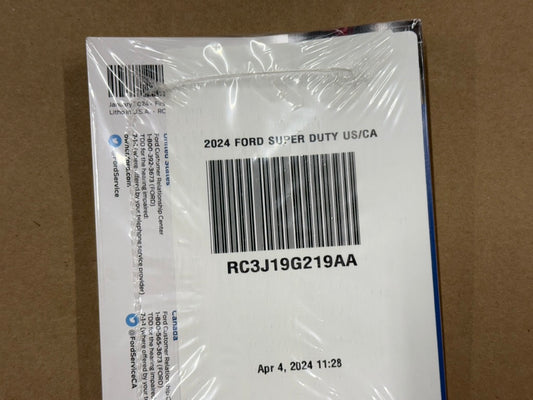 2024 Ford F-250 Supplemental Owner’s Guide Manual Kit US/CA RC3J19G219AA