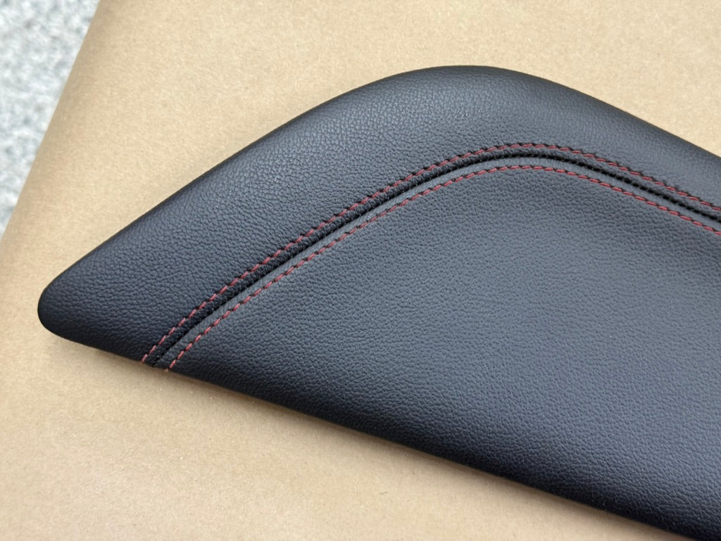 2018-2023 Mustang GT Center Console Top Interior Trim Pieces Leather Red Stitch