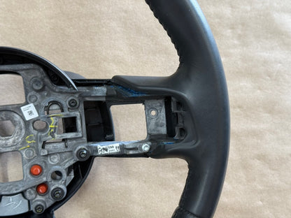 2018-2023 Ford Mustang Bare Leather Steering Wheel Black "Auto"