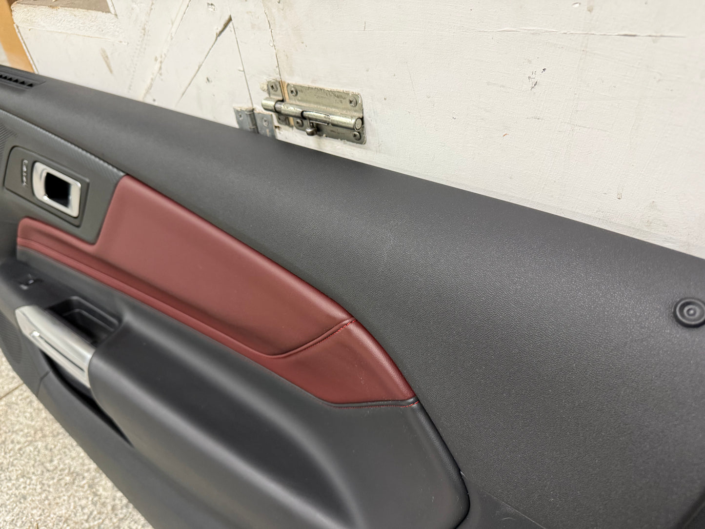 2024-2026 Mustang GT EcoBoost LH RH Premium Leather Insert Door Panels Pair