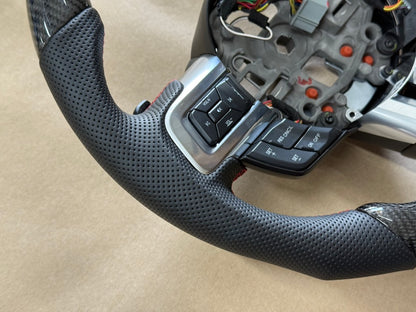 2018-2023 Ford Mustang GT Leather/Carbon Fiber Steering Wheel "Automatic"