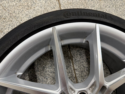 2015-2026 Mustang Niche Prodigy 5 20x9" Silver Wheel/Tire 275/30/20 Continental