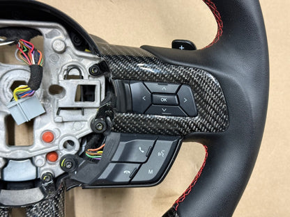 2018-2023 Ford Mustang GT Leather/Carbon Fiber Steering Wheel "Automatic"