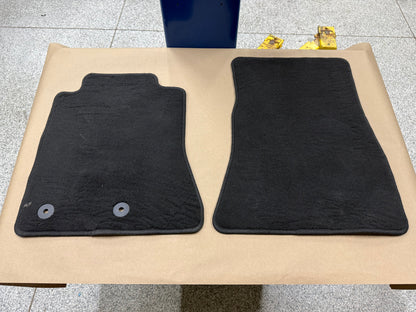 2024-2026 Ford Mustang Front Floor Mats Carpet "Black Stitch"