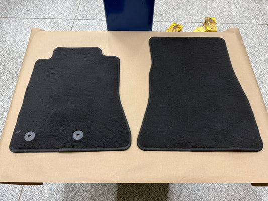 2024-2026 Ford Mustang Front Floor Mats Carpet "Black Stitch"
