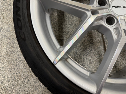 2015-2026 Mustang Niche Prodigy 5 20x9" Silver Wheel/Tire 275/30/20 Continental