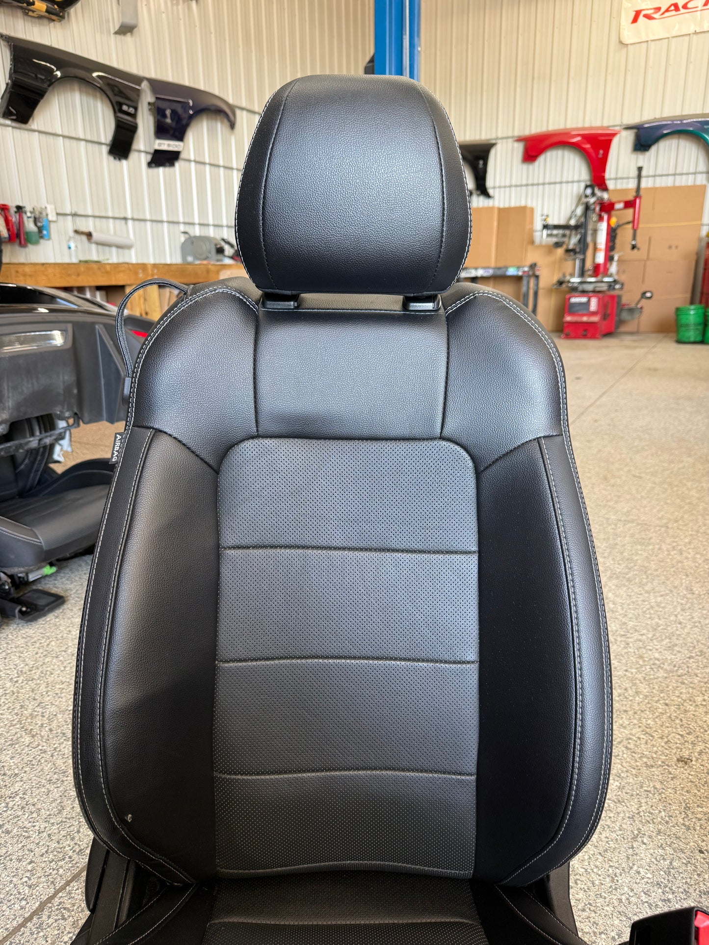 2018-2023 Ford Mustang GT Black Leather Coupe Front & Rear Seats