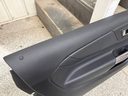 2024-2026 Ford Mustang GT LH Driver Leather Insert Door Panel Grey Stitching