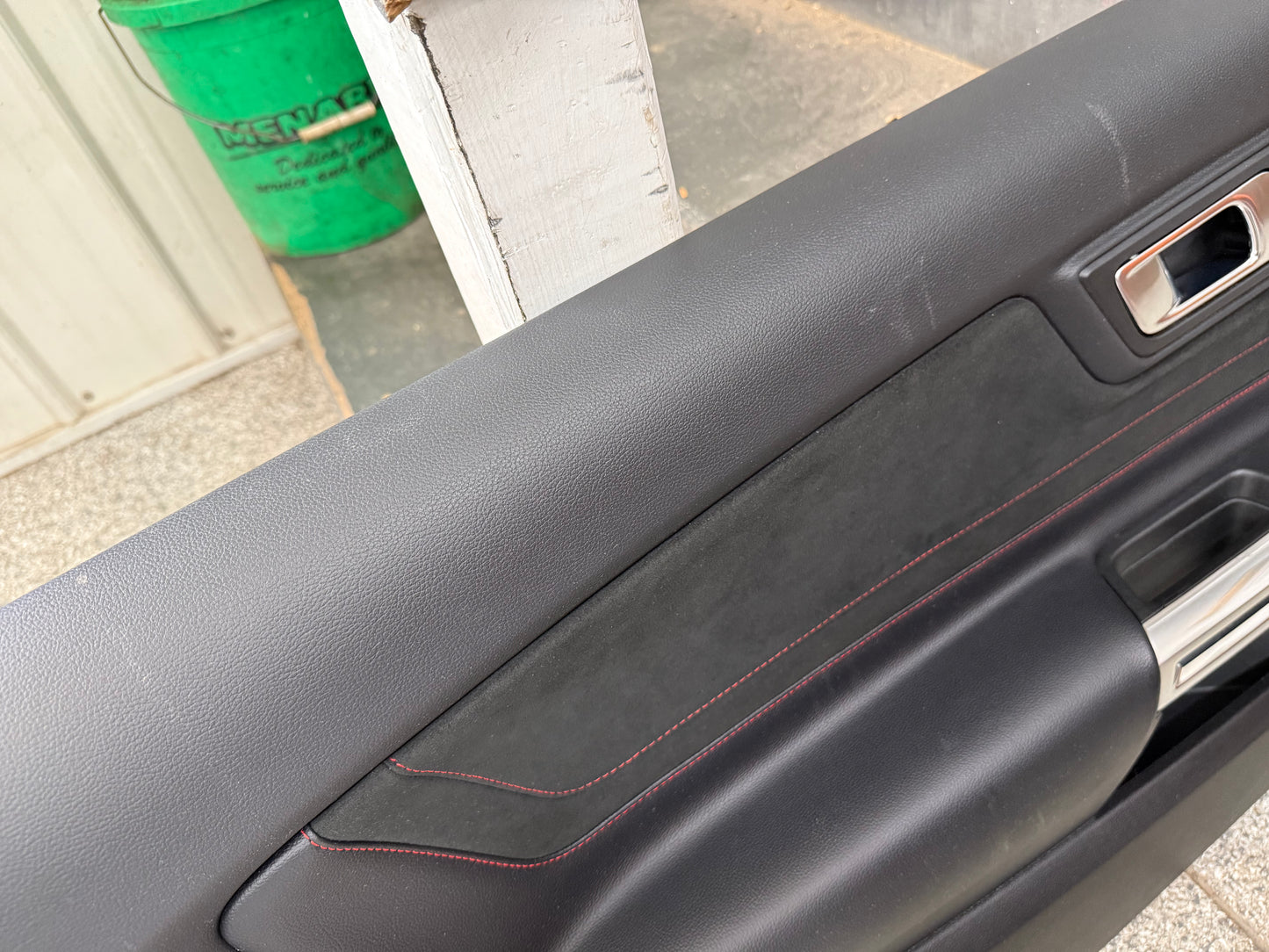 2018-2023 Ford Mustang LH RH California Special Door Panels Pair Red Stitch