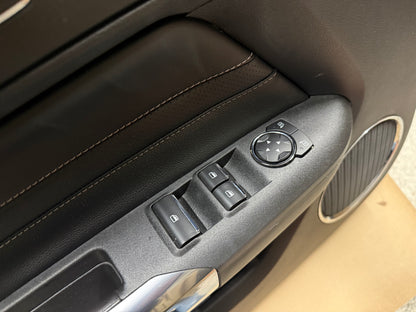 2018-2023 Ford Mustang GT LH Driver Leather Insert Door Panel Grey Stitching