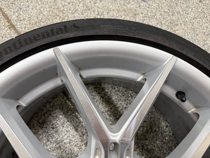 2015-2026 Mustang Niche Prodigy 5 20x9" Silver Wheel/Tire 275/30/20 Continental