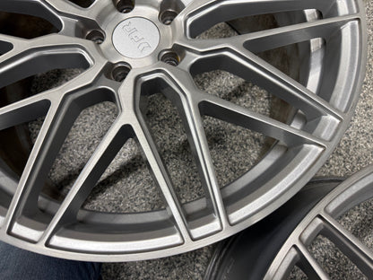 2015-2023 Ford Mustang F1R F103 Brushed Silver Wheels Set of 4 20x10"