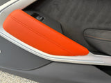 2016-2024 Chevrolet Camaro SS Coupe RH LH Pair Door Panels Black/Orange Leather