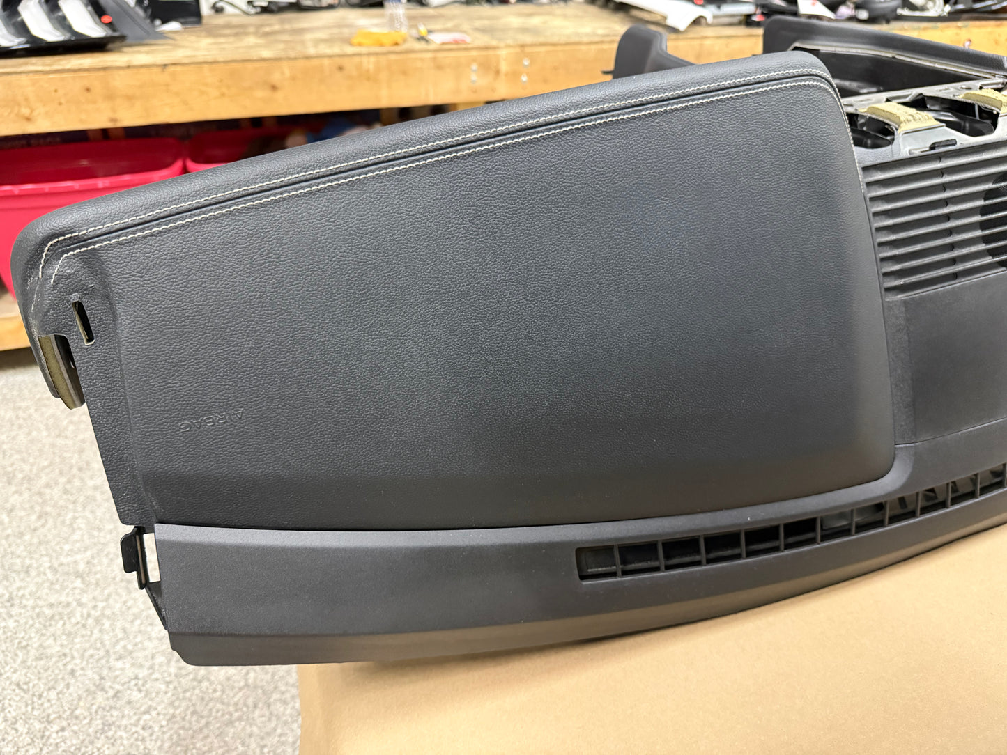 2018-2023 Ford Mustang GT 5.0 Leather Dash Pad Frame "Grey Stitching"