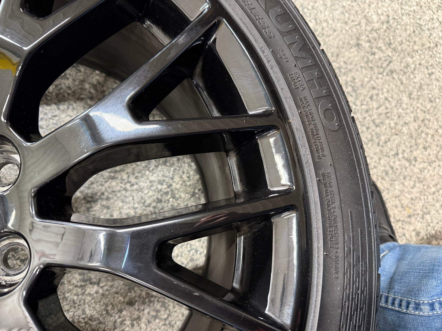 2015-2023 Mustang GT 5.0 19x9" Wheel Rim PP1 Front 255/40/19 Kumho