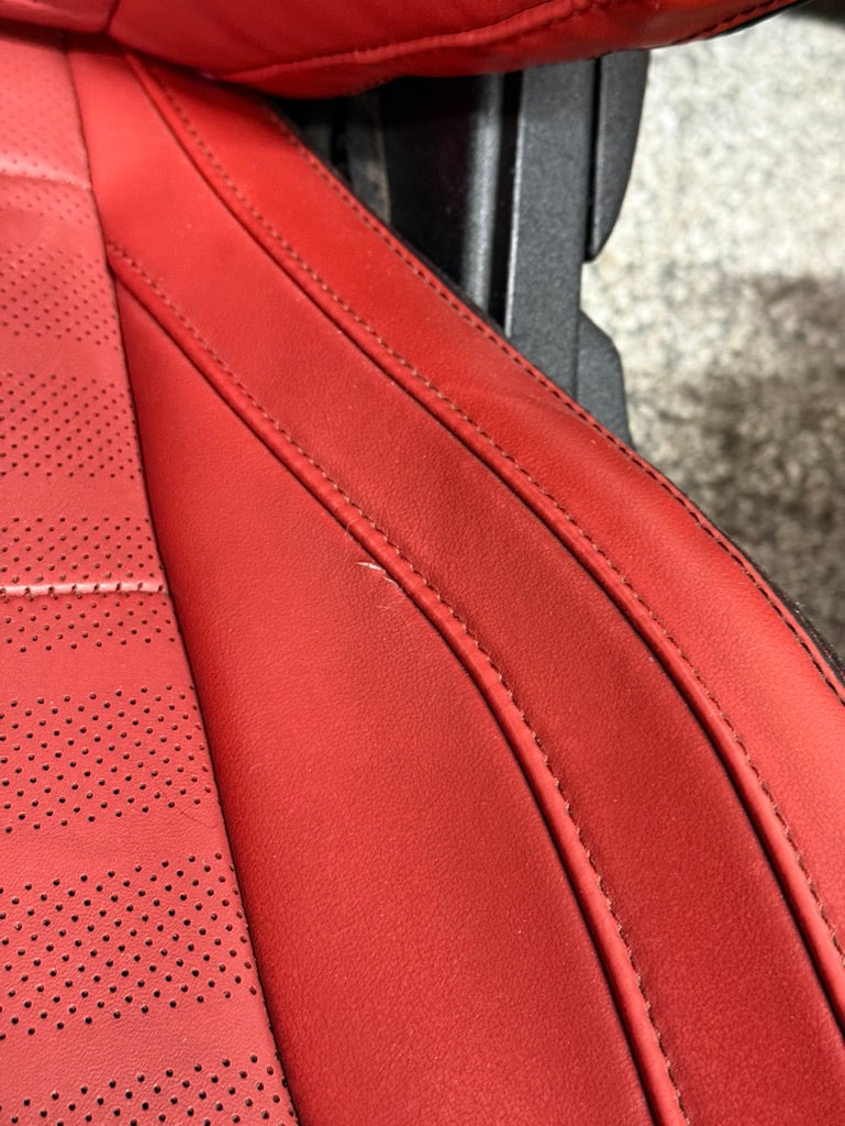 2015-2017 Ford Mustang GT Red/Black Leather Convertible Front & Rear Seats
