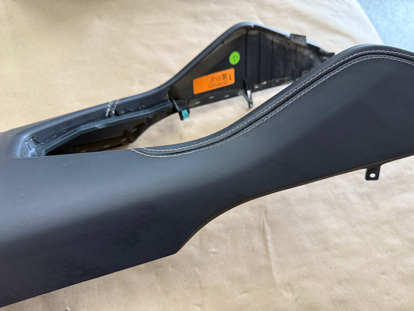 2024-2026 Ford Mustang Center Console Top Leather Wrapped Plastic Knee Pads