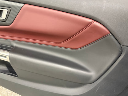 2024-2026 Mustang GT EcoBoost LH RH Premium Leather Insert Door Panels Pair