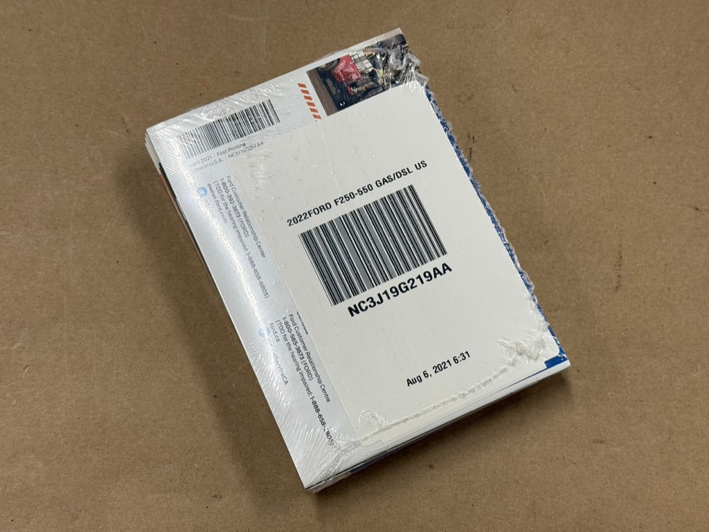 2022 Ford F-250 Supplemental Owners Manual, Guide, And Literature "Sealed"