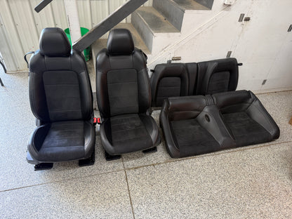 2018-2023 Ford Mustang GT Leather/Suede Set of Seats Black Heated/Cooled