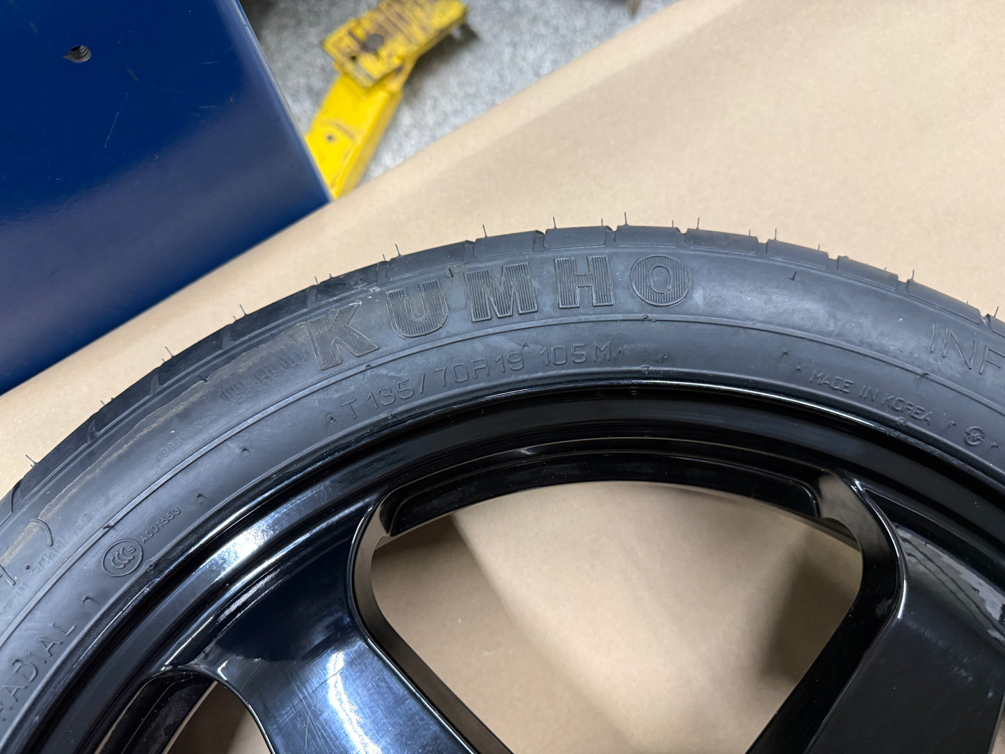 2015-2026 Ford Mustang GT Modern Spare Spare Tire 135/70/19 "Black"