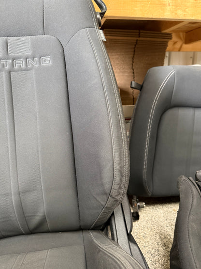 2018-2023 Ford Mustang GT Black Cloth Seats Coupe Front Rear Power Seats