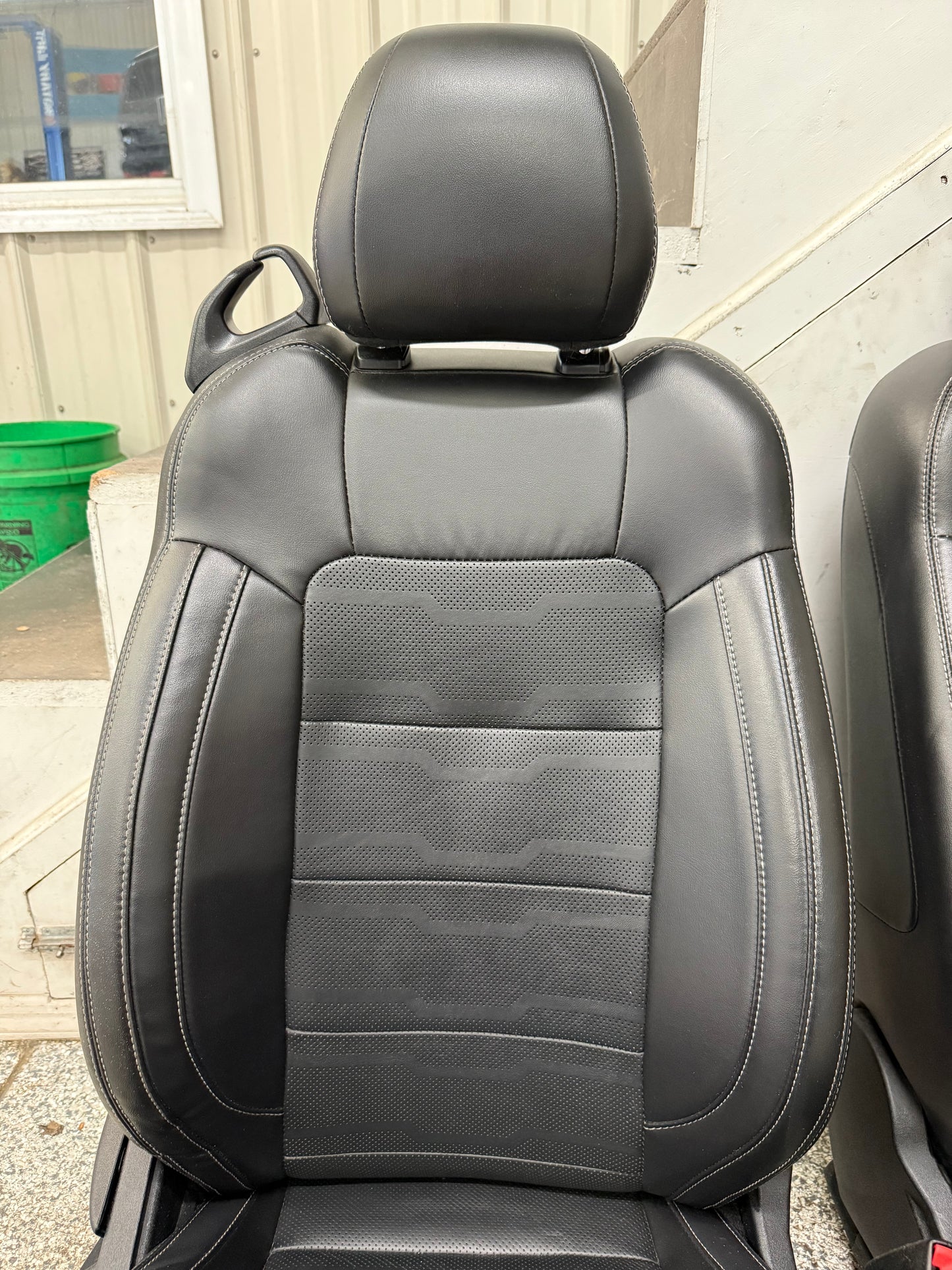 2018-2023 Ford Mustang GT Black Leather Convertible Front & Rear Seats