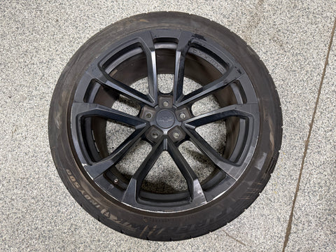 2012-2015 Chevrolet Camaro ZL1 20x11" Black Wheel Rim Tire Firestone 305/35/20