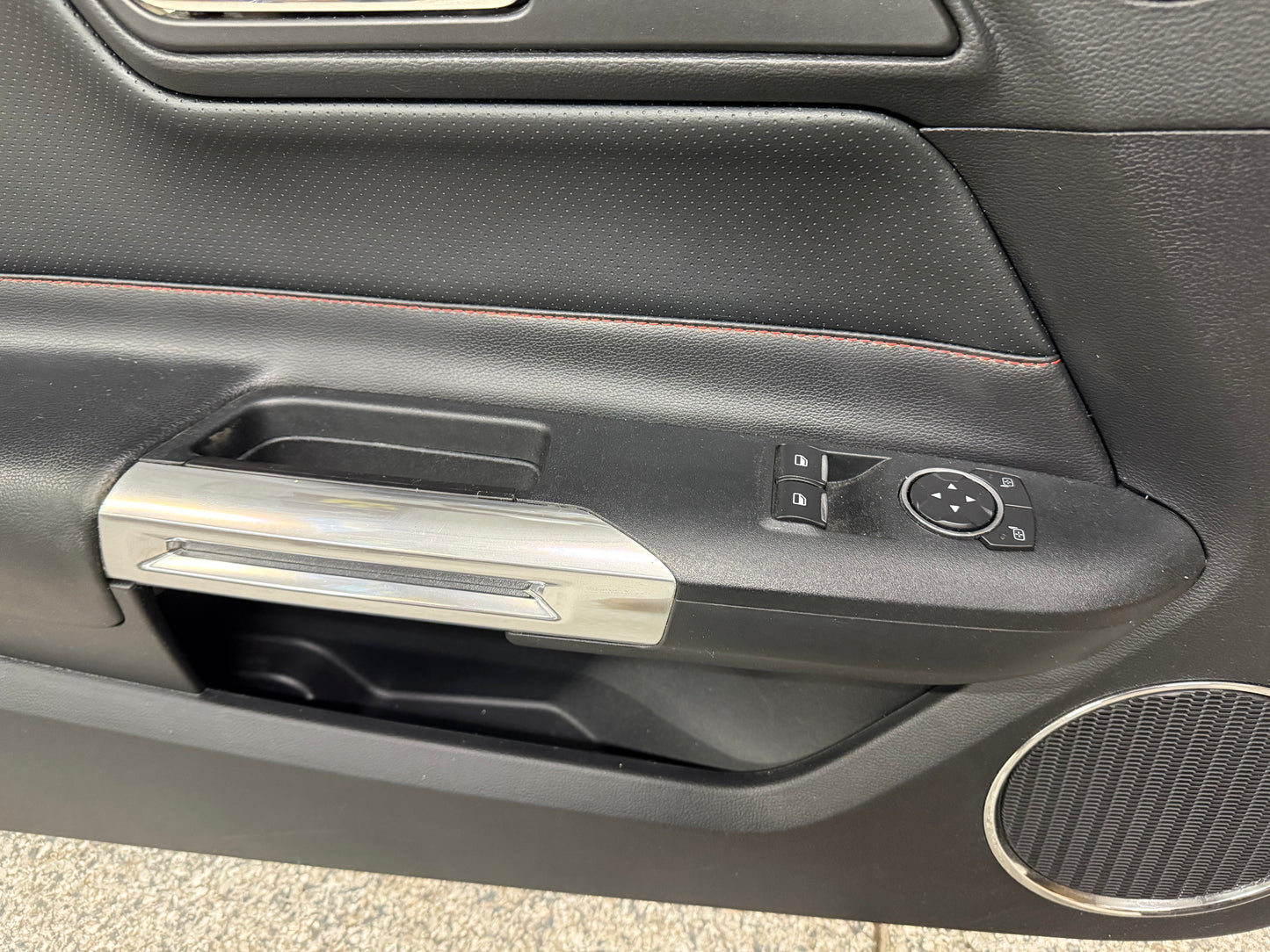 2015-2017 Ford Mustang GT V6 EcoBoost LH RH Leather Insert Door Panels Pair