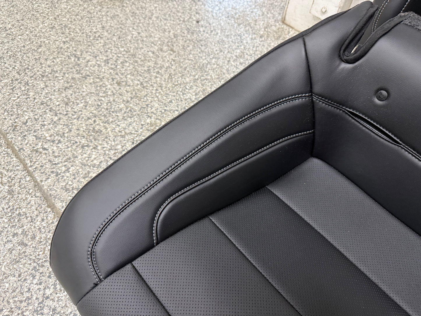 2018-2023 Ford Mustang GT Black Leather Coupe Rear Seats