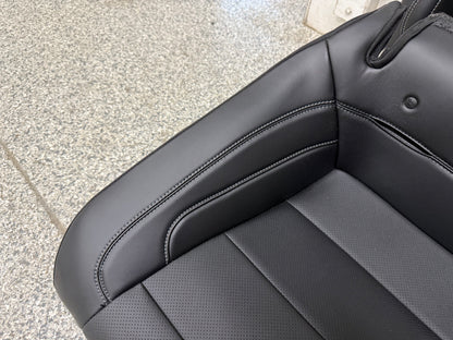 2018-2023 Ford Mustang GT Black Leather Coupe Rear Seats